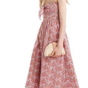 NWT J. Crew Liberty Tie Front Strapless Dress sz8